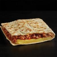 Chicken Chorizo Flatbread · Chicken chorizo, a blend of shredded cheddar and jack cheese and a scrambled egg patty on cr...