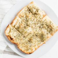 Garlic Bread · With mozzarella cheese, garlic and topped with oregano.