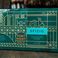 Fort Point Sfizio (6pk) · Sfizio is an Italian Style Pilsner with a snappy, cracker-like malt body and a tantalizingly...