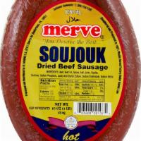 Merve Halal Beef Soujouk Hot Round · 1 lb