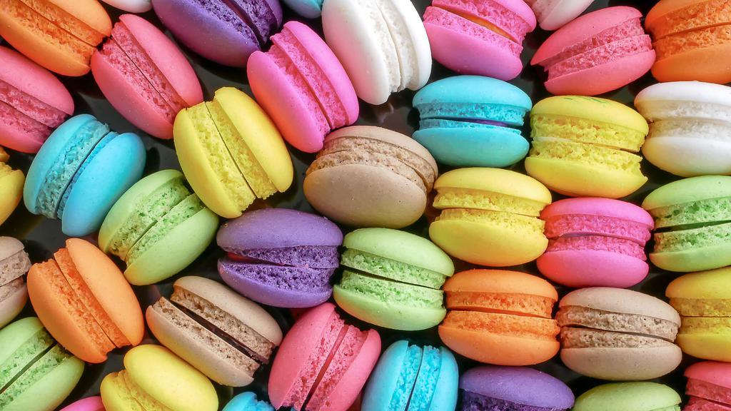 Macarons · delicious assortment of vanilla, salted caramel chocolate passion fruit, raspberry coffee earl grey and lemon