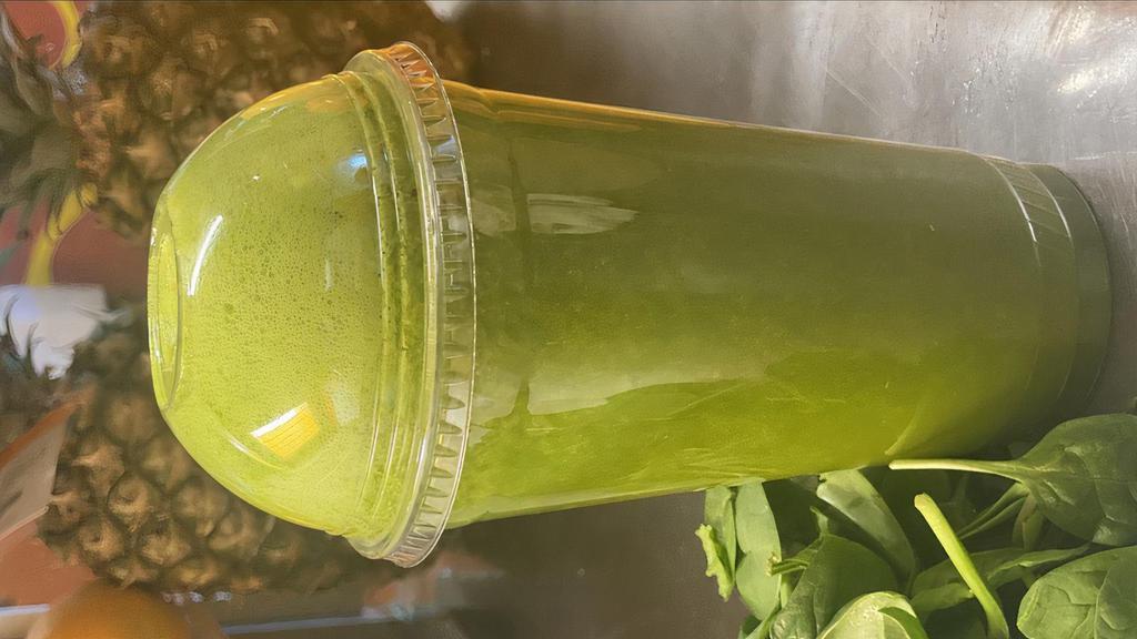 Green Juice · Pineapple, celery, spinach, green apple and orange.