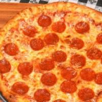 SF Pepperoni · Signature tomato sauce topped with pepperoni and perfect blend of mozzarella, provolone, par...