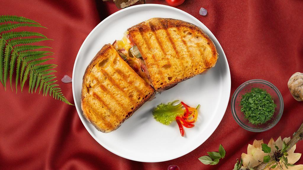 Turkey Panini · Sliced turkey, melted cheese, and tomato on your choice of focaccia bread.