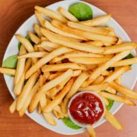 French Fries · (Vegetarian) Idaho potato fries cooked until golden brown and garnished with salt.