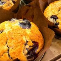Blueberry Muffin · One blueberry muffin.

🌱 Plant-based
✅ Free of dairy, eggs, gluten, peanuts, soy and tree n...