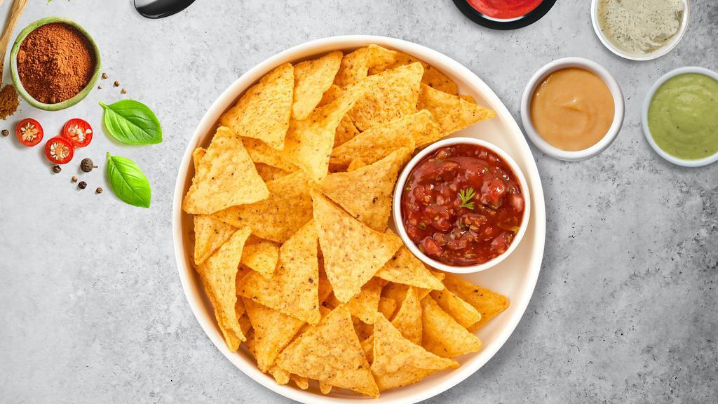 Salsa Sailin' (Salsa & Chips) · Warm up with toasty tortilla chips served with a side of tangy salsa