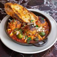 Polpettine · wood fired veal & pork meatballs, castelvetrano olives, parmigiano reggiano