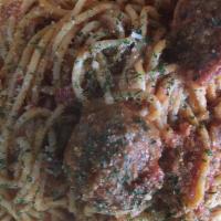 Spaghetti with Marinara Sauce · adding meatballs $2.99