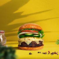 Give Me A Peno Burger  · Seasoned 1/3 plant-based patty, vegan mayo, jalapenos, lettuce, tomato, onion, and pickles. ...