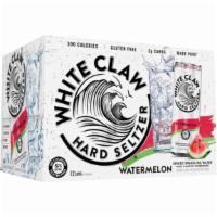 White Claw Hard Seltzer Watermelon Can (12 oz x 12 ct) · Delight in the delicate taste of fresh Watermelon. This sweet and refreshing flavor is compl...