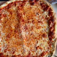 Large (18'' diameter) · Authentic NY-style, thin crust. You can order it plain for a taste of old-school NY or with ...