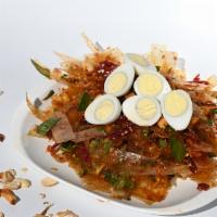 Homemade Rice Paper Salad - Banh Trang Tron Sai Gon · Rice paper strips, shredded mango, dried beef jerky, dried shrimp, shrimp salt, dried onions...
