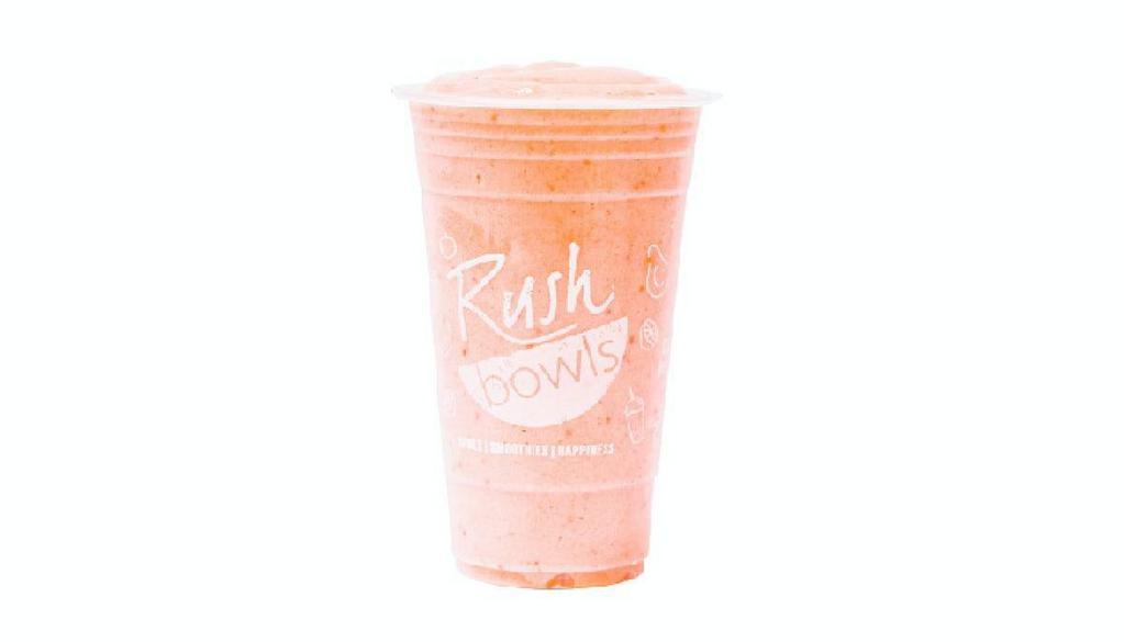 Peach Pump · Peach, Strawberry, Banana,  Vanilla Whey Protein, Peach Juice, Froyo