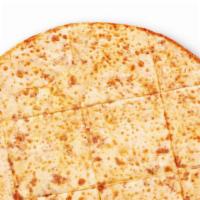 Thin Crust Cheese · Large thin crust pizza topped right to the edge with Cheese.
