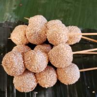 Sesame balls · Filled with sweet red bean paste