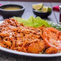 Enchiladas Michoacanas · (5)Tortillas,Repollo,Papa,Jitomate,Curtido,Jalapeño,   Queso Cotija,Salsa Jitomate (Aparte),...