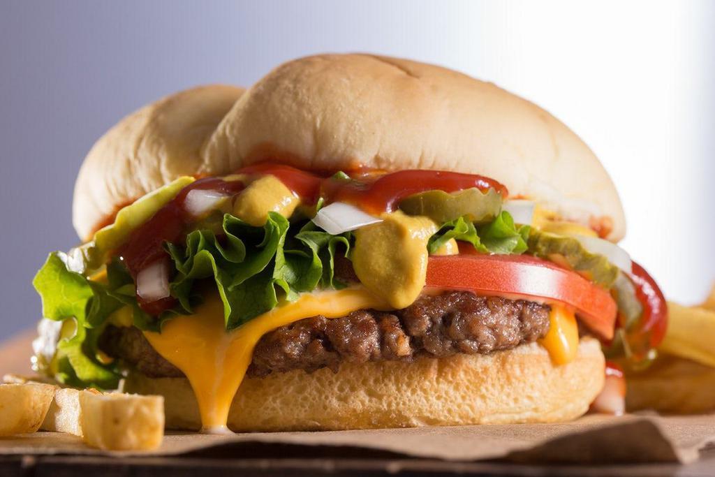 Craft Your Own - Single · Cravin' a little less? Craft your own single burger. Start with a cooked-to-order patty, then get cheesy with four options to choose from. Top it off with fresh veggies and select from 10 flavorful sauces to dunk, dip or sauce it up.