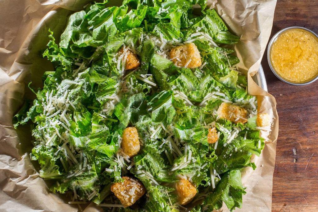 Caesar Salad · You can't go wrong with this tried-and-true classic. Crisp green leaf lettuce, shredded parmesan cheese, croutons, and creamy Caesar dressing.