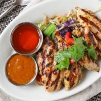 Barbecue Chicken · Barbecue marinated chicken breast tender with Thai herbs and spices. Served with stir fried ...