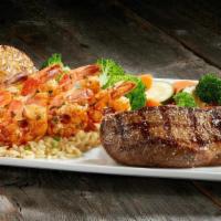 Steak & Grilled Shrimp Skewers  · NEW! All natural wild-caught jumbo shrimp served with hand-cut 6oz tri-tip sirloin and choic...