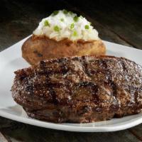 Rib Eye (14 Oz) · Well-marbled, tender, juicy, and delicious. Choice of side included.