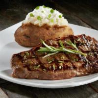 New York Strip (12 Oz) · The steak lovers cut. Lean, juicy, and tender. Choice of side included