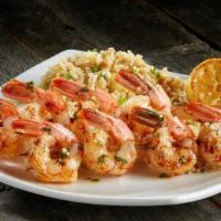 Grilled Shrimp Skewers  · New! All natural, wild caught jumbo shrimp. Choice of side included