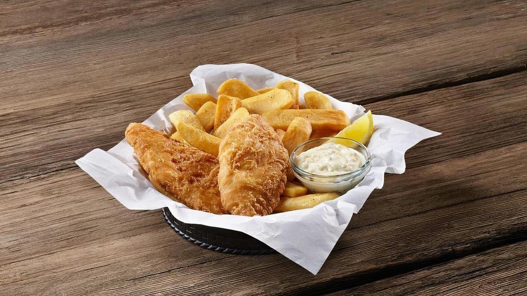 Fish & Chips · Served with fries.