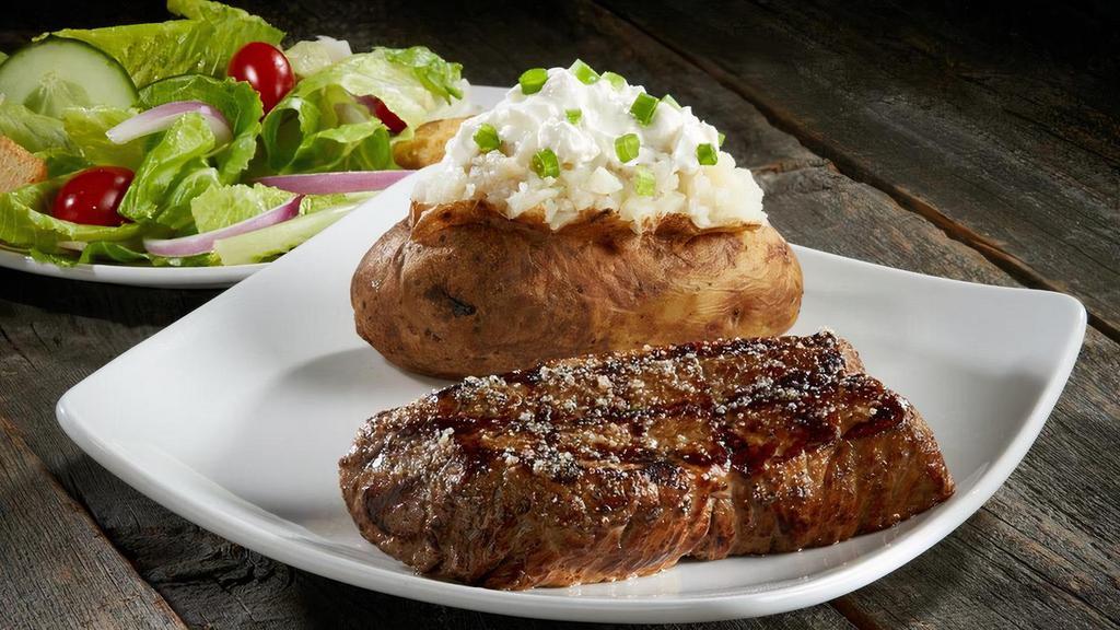 Signature Sizzler · Tender and juicy sirloin served with your choice of any 1 side.