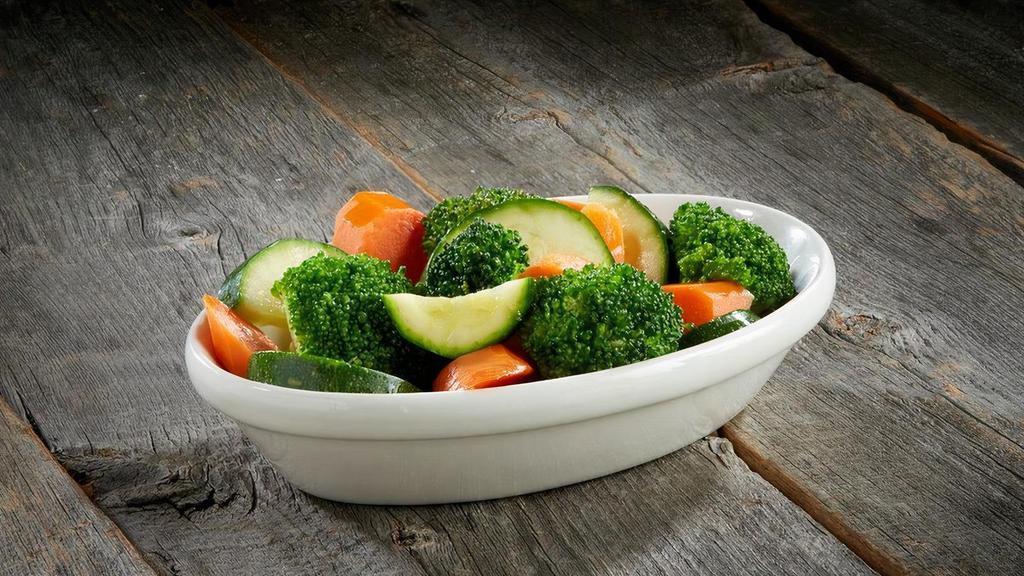 Vegetable Medley · Fresh Steamed Vegetable Blend of Broccoli and Carrots.