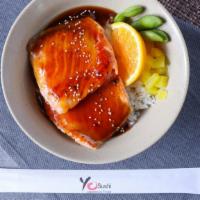 Salmon Teriyaki · Grilled salmon with teriyaki sauce.