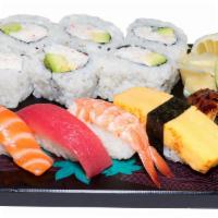 Sushi Special · Six pieces of CA roll, five pieces. Of nigiri (tuna,salmon,tamago,ebi,unagi).
