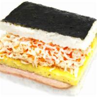Go Cal Onigiri (Spicy ver. Available) · Crab mix with tobiko, egg and spam, house sauce.