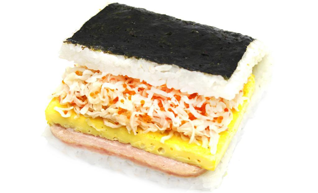 Go Cal Onigiri (Spicy ver. Available) · Crab mix with tobiko, egg and spam, house sauce.