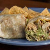 Veggie Southwest Burrito · Flour tortilla with cheese, guacamole, fresh salsa, and your choice of vegetable.