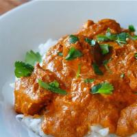 Chicken Tikka Masala · Tender boneless chicken roasted in tandoor (clay oven) and then cooked without signature but...