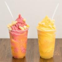 Dole Whip Float · All soft serve flavors served with pineapple juice
