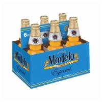 Modelo Especial 6 Bottles | 4% Abv · Sweet and lightly hoppy pilsner-style lager.