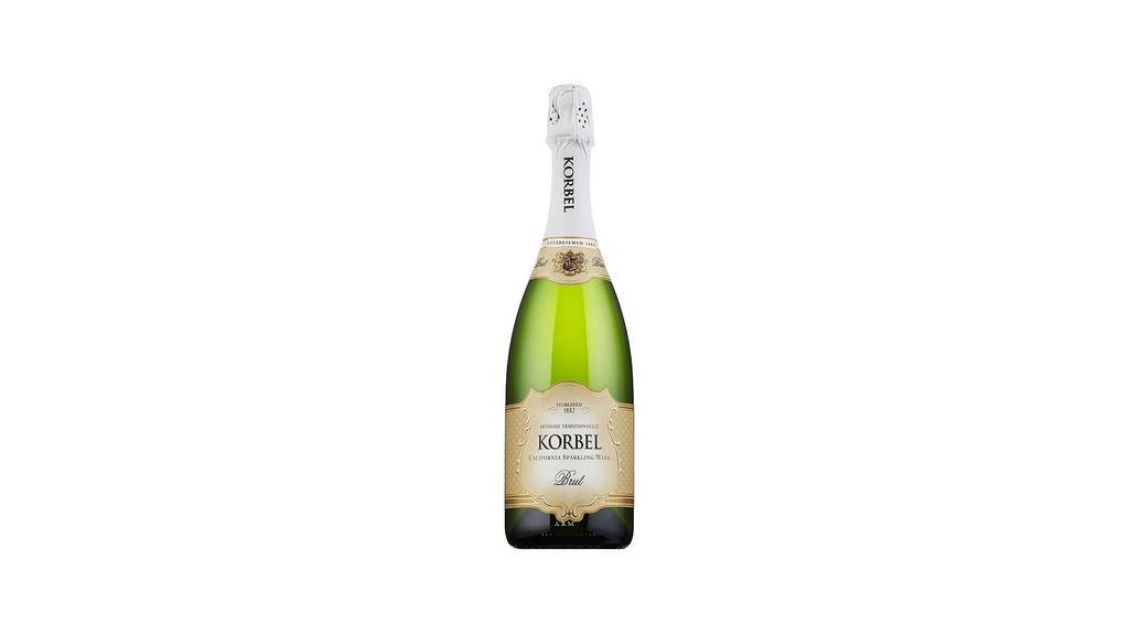 Korbel Brut Champagne · California - Gentle citrus and toasted apple flavors present well in this popular medium-dry champagne.