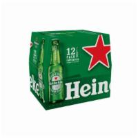 Heineken 12 Bottles | 5% Abv · Smooth, clean, and fruity lager.
