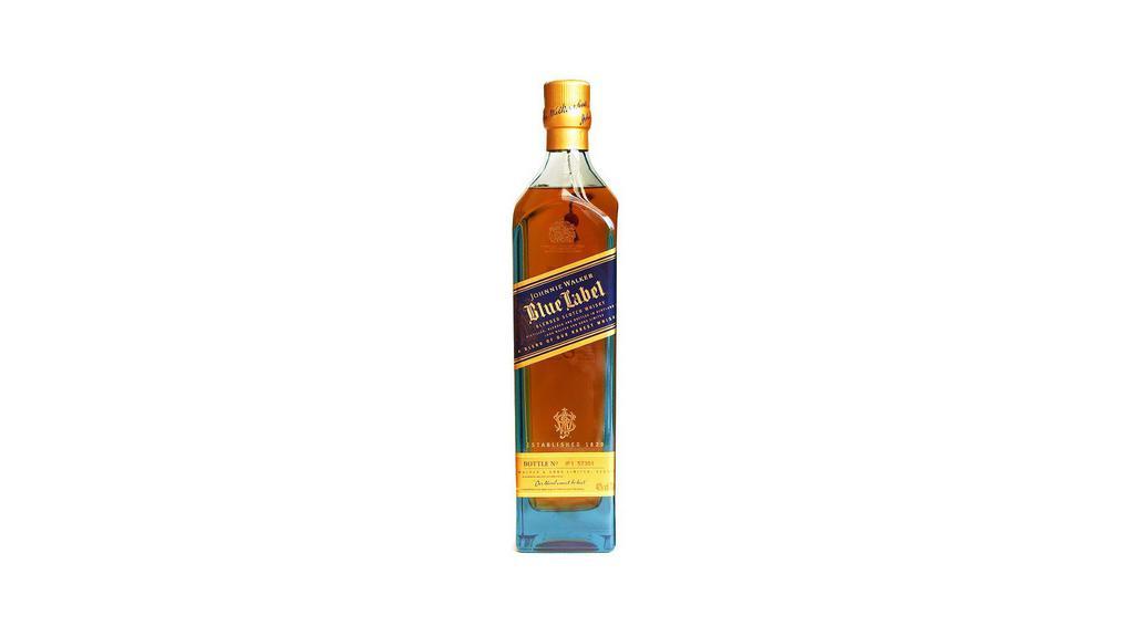 Johnnie Walker Blue Label · Blended scotch whisky that's smokey with hints of honey, hazelnuts, sandalwood, and dark chocolate.