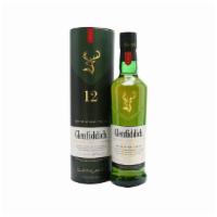 Glenfiddich (12yr) 750ml | 40% abv · Glenfiddich 12 Year Old is carefully matured in the finest American bourbon and Spanish sher...