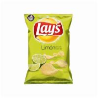 Lay'S - Limón 7.75Oz · This crispy snack packs a welcoming, tangy flavor in every bite. A bowl of Lay's potato chip...