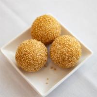 Sesame Balls with Red Bean Paste 豆沙​煎堆 · 