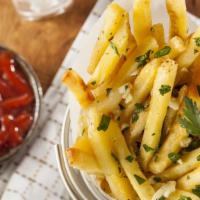 Garlic French Fries · Fresh potatoes crisp to-perfection topped with garlic.