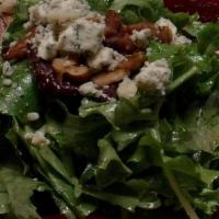 Beet Salad · Baby greens, candied walnuts, blue cheese, honey mustard dressing