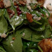 Spinach Salad · prawns, goat cheese, walnuts, radicchio