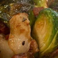 Brussel Sprouts · with rosemary and prosciutto