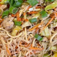 Pansit Guisado Noodles · A combination of rice and egg noodles sautéed with garlic, onions, boneless chicken, carrots...